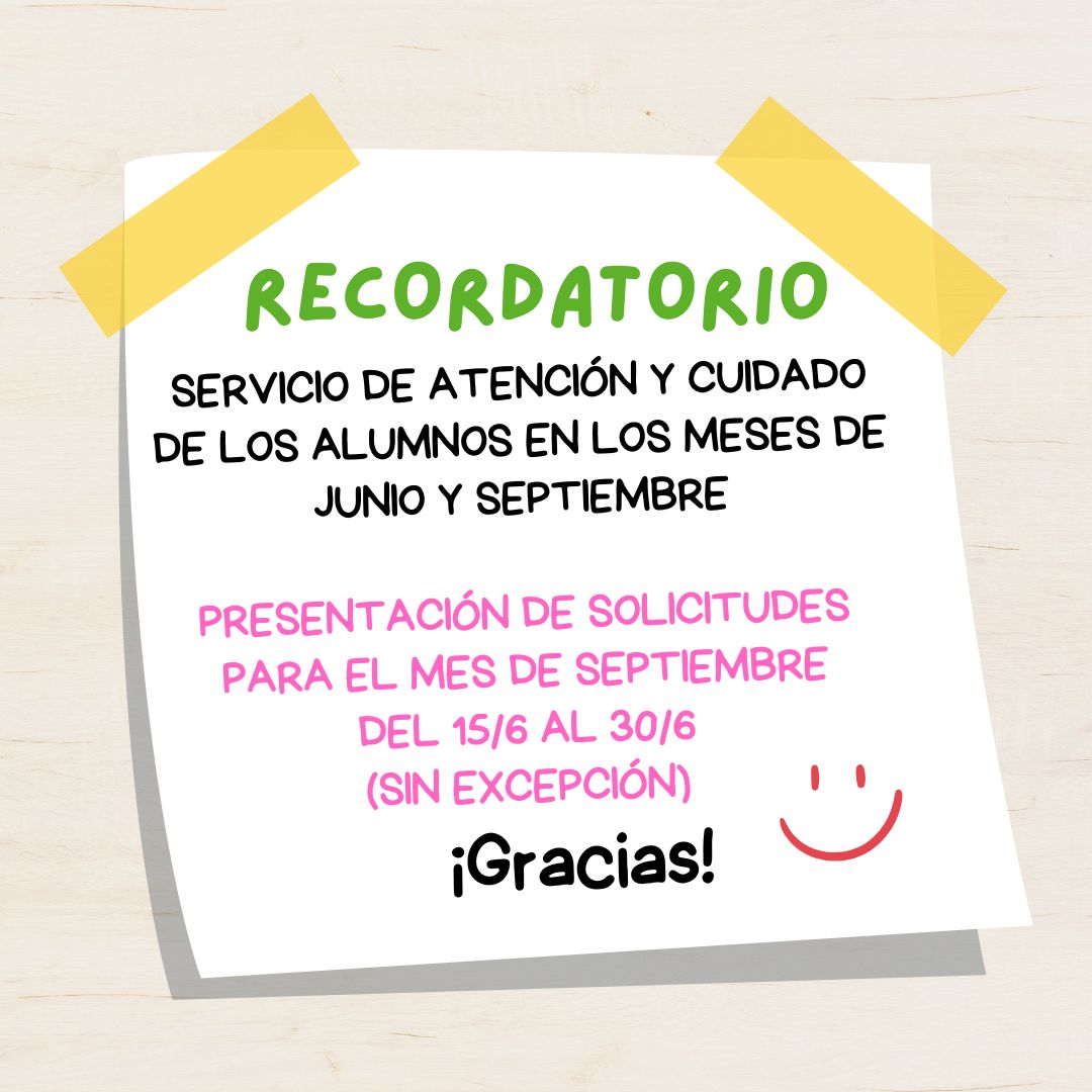 Servicio de atención al alumnado en septiembre
